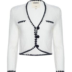L’AGENCE Anaya Cardigan in White NWT. Size Small.